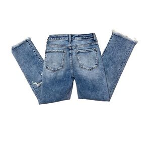 Vervet High-Rise Stretch Slim Straight with Raw Hem Jeans